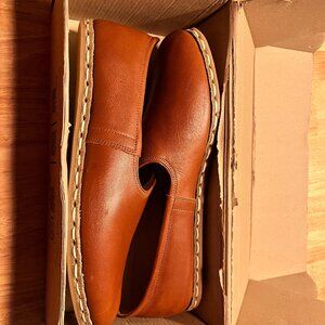Atlantis Barefoot Shoes Mens 10 Leather Loafers Handmade Turkey